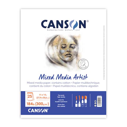 Canson® Artist Series Mixed Media Paper Pad, 11" x 14"